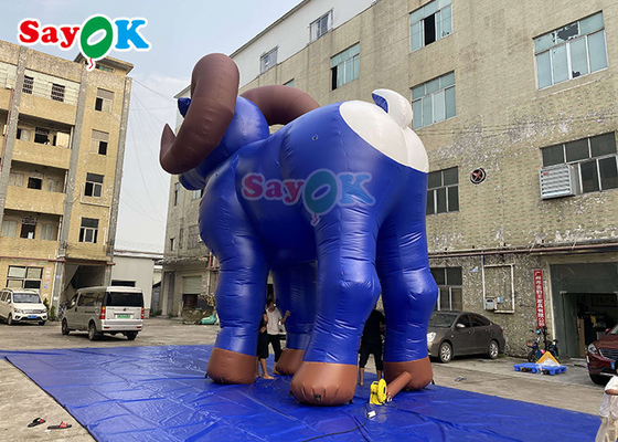 7.5m Inflatable Goat Animals โมเดลลูกโป่ง Custom Inflation Riding Goat Advertising