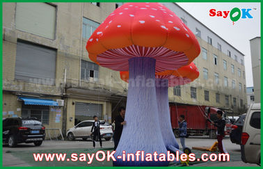 ผลิตภัณฑ์อลูมิเนียม Custom Inflatable Products Giant LED โคมไฟเห็ด Inflatable