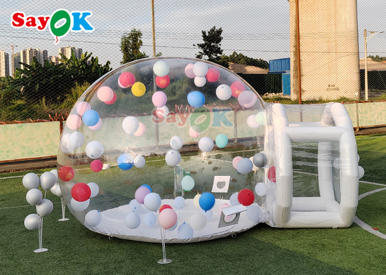 0.6mm PVC Bubble Bounce House Room Inflatable Clear Domes ปรับแต่งได้