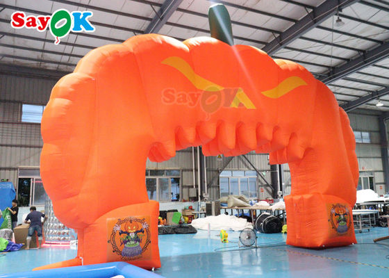 ฟักทองฮาโลวีน Inflatable Arch Hallowmas ตกแต่ง Blow Up Archway