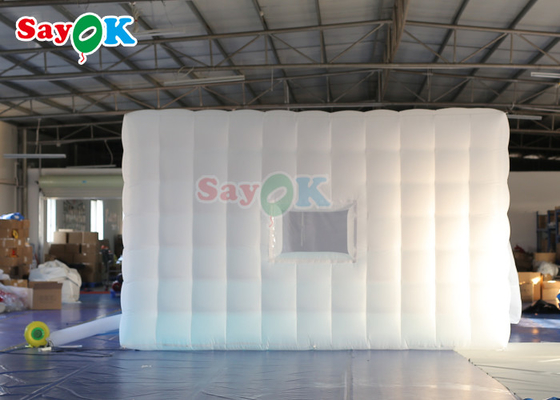 PVC อัตโนมัติเต็นท์สนามหญ้าพองไนท์คลับ Inflatable Cube เต็นท์ปาร์ตี้