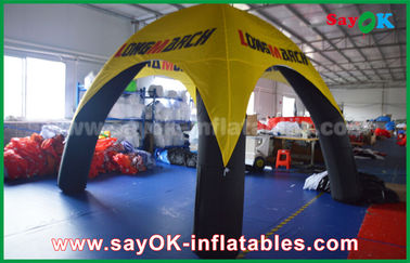 Go Outdoors Air Tent Logo พิมพ์ 4 ขา Inflatable Air Tent เต็นท์โดมแมงมุมด้วยวัสดุ PVC