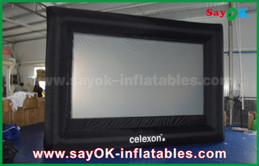 Backyard Movie Screens PVC Custom White / Black จอฉายภาพทำให้พองได้พร้อมการอนุมัติกรอบ SGS