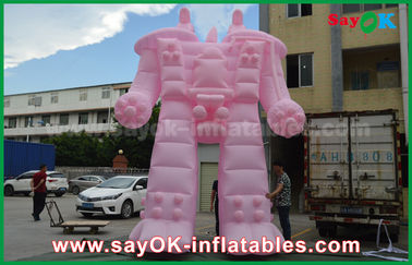 ผ้า Oxford สีชมพู / PVC Inflatable Robot สำหรับสินค้าโฆษณานอก