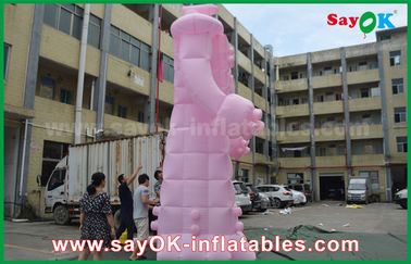 ผ้า Oxford สีชมพู / PVC Inflatable Robot สำหรับสินค้าโฆษณานอก