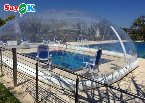 Outdoor Customized Transparent Clear Waterproof PVC Swimming Cover Tents ห้องปิดฤดูหนาว บุบบอลโดม