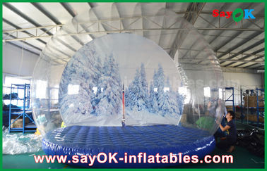 3m Dia Inflatable ของตกแต่งวันหยุด / Transparent Inflatable Chrismas หิมะโลกสำหรับการโฆษณา