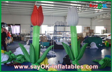 ผลิตภัณฑ์อลูมิเนียมที่กำหนดเองพอง, LED Inflatable ดอกไม้คู่สำหรับตกแต่งเวที