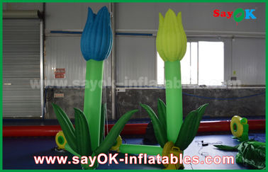 ผลิตภัณฑ์อลูมิเนียมที่กำหนดเองพอง, LED Inflatable ดอกไม้คู่สำหรับตกแต่งเวที