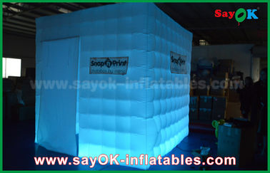 เต็นท์ปาร์ตี้เป่าลมแบบพกพา Inflatable Led Cube Photo Booth Props Fire-Resisitant