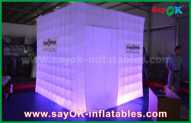 เต็นท์ปาร์ตี้เป่าลมแบบพกพา Inflatable Led Cube Photo Booth Props Fire-Resisitant