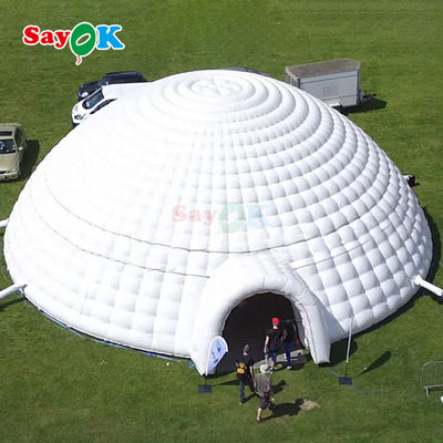 PVC Tarpaulin 12m 40ft Giant Inflatable Igloo Tent Dome สําหรับงานเลี้ยงกลางแจ้ง กีฬา