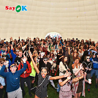 PVC Tarpaulin 12m 40ft Giant Inflatable Igloo Tent Dome สําหรับงานเลี้ยงกลางแจ้ง กีฬา