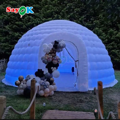 ผ้าอ็อกซ์ฟอร์ดกันน้ํา แสง LED สีสันดี ภายนอก Dome หอเต็นท์ Igloo แบบอัดอากาศ