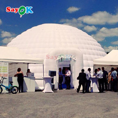 ผ้าอ็อกซ์ฟอร์ดกันน้ํา แสง LED สีสันดี ภายนอก Dome หอเต็นท์ Igloo แบบอัดอากาศ