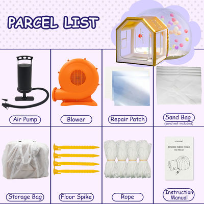 เต็นท์บ้านบับเบลล์พิเศษ ปาร์ตี้แบบเปียก บับเบลล์บ้านสําหรับเด็ก