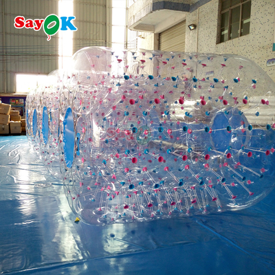 ซาโยค โรลเลอร์ลอยแบบอัดลม Aqua Zorbing Ball PVC กระบอกโปร่งใส บอลกระโปรงน้ํามนุษย์สําหรับเกมน้ํา