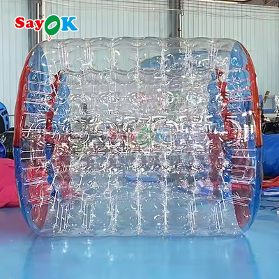 ลูกบอลโรลเลอร์ Zorb วิ่งเป่าลม ลูกบอลโรลเลอร์น้ำใส PVC โปร่งใส สำหรับกีฬาทางน้ำกลางแจ้ง