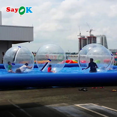 โรลล์ลอยแบบอัดลม Aqua Zorbing Ball กระบอก PVC ใส บอลกระบอกน้ํามนุษย์สําหรับเกมน้ํา