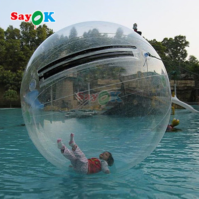 โรลล์ลอยแบบอัดลม Aqua Zorbing Ball กระบอก PVC ใส บอลกระบอกน้ํามนุษย์สําหรับเกมน้ํา