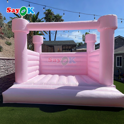 Sayok Pink Inflatable Small Bounce House ขาว inflatables บูซี่ คาสเทล สําหรับงานเลี้ยงวันเกิด