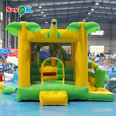 Sayok บ้านเป่าลมขนาดเล็กสำหรับเด็ก เล่นได้ทั้งกระโดดและสไลด์ ลายไดโนเสาร์