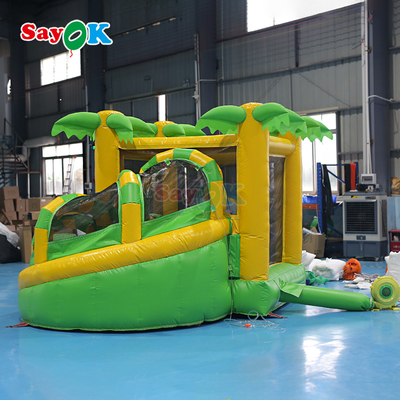 Sayok บ้านเป่าลมขนาดเล็กสำหรับเด็ก เล่นได้ทั้งกระโดดและสไลด์ ลายไดโนเสาร์