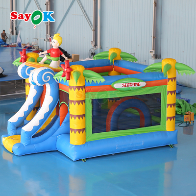 Sayok Surf Themed Inflatable Bouncer Castle Commercial Bouncy Castle คอมโบ้อฟฟาเบิ้ลสําหรับเด็ก
