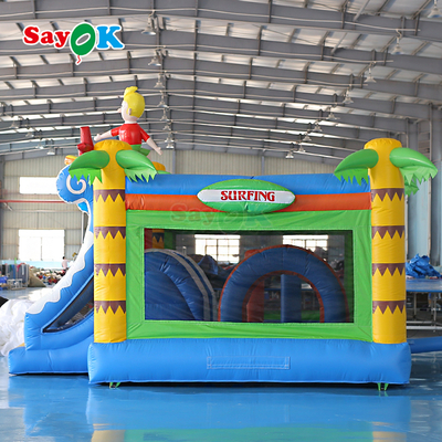 Sayok Surf Themed Inflatable Bouncer Castle Commercial Bouncy Castle คอมโบ้อฟฟาเบิ้ลสําหรับเด็ก