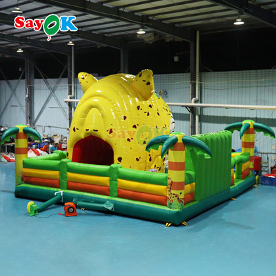 บ้านลมธีมป่าเสือ Sayok ปราสาทเป่าลมขนาดใหญ่สำหรับเด็ก