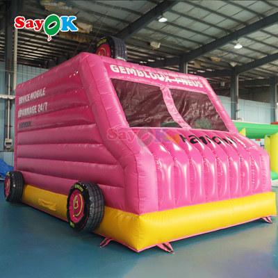 บ้านลมเป่าลมสีชมพู Sayok สำหรับเด็ก