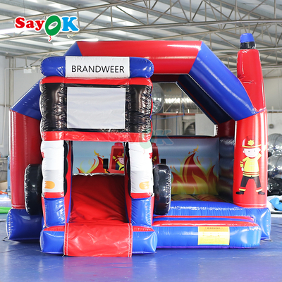 Sayok บ้านลมสไลด์เป่าลมธีมรถดับเพลิง คอมโบปราสาทลมเป่าลมสำหรับเด็ก