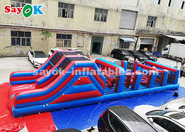 หลักสูตรอุปสรรคทำให้พองเกม PVC Long Inflatable Obstacle สำหรับกีฬากลางแจ้งสวนสนุก