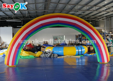 Custom Inflatable Arch 210D Oxford Cloth 6 * 3mH Rainbow Rainbow Arch สำหรับธุรกิจให้เช่า