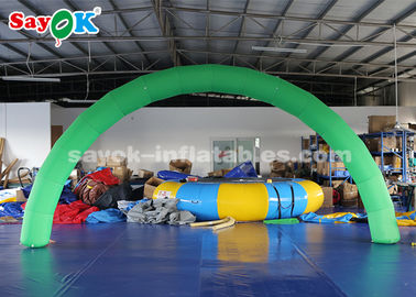 Inflatable Race Arch ซุ้มประตูทางเข้ากลางแจ้ง / ในร่มพร้อมพิมพ์โลโก้สีเขียว