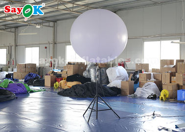 คงทน 1.5m ยักษ์พองบอลลูนสีขาวโพลีเอสเตอร์สำหรับการจัดนิทรรศการ