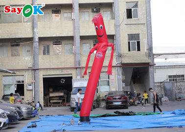 หุ่นเชิดเต้นรำขาเดียวสีแดงนักเต้นระบำลมเป่าลมสำหรับการค้า CE SGS