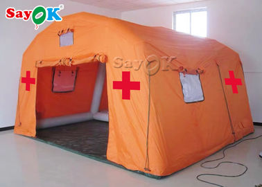 เต็นท์ฉุกเฉินพองกันไฟ PVC Tarpaulin Inflatable Medical Tent / Medical Relief Tent