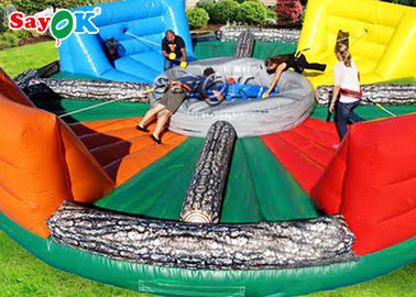 เกมกลางแจ้งทำให้พอง PVC Tarpalin เกมกีฬาทำให้พอง Hungry Hippo Inflatable Bungee Hippo Chow Down