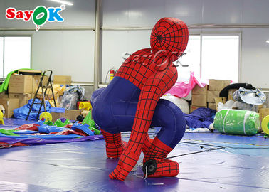 Super Hero 2.5m Red Inflatable Spiderman สำหรับตกแต่งพิธี