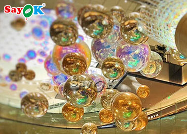ทองและเงิน 2.5m ลูกบอลกระจกกันน้ำทำให้พองสำหรับงานเลี้ยง