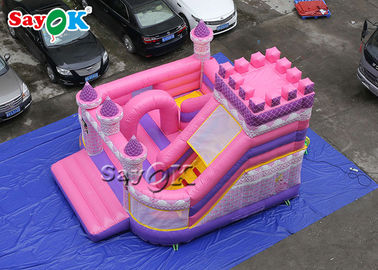 Kid Waterproof Princess ปราสาทเป่าลมสีชมพู 5x5.5x4.2m