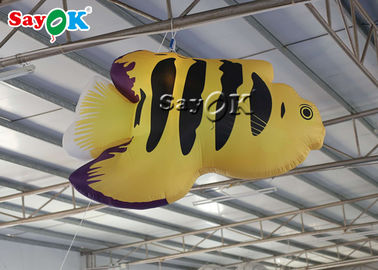 สวนสนุกปลาเขตร้อนสีเหลืองตกแต่งโคมไฟพอง 2 เมตร