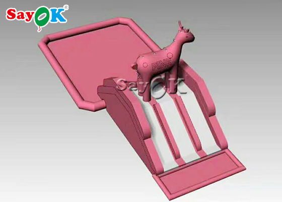 บล๊อปสลิป n ไสไลด์ สําหรับเด็ก Custom Pink Recyclable 0.55mm Inflatable Pool Water Slide