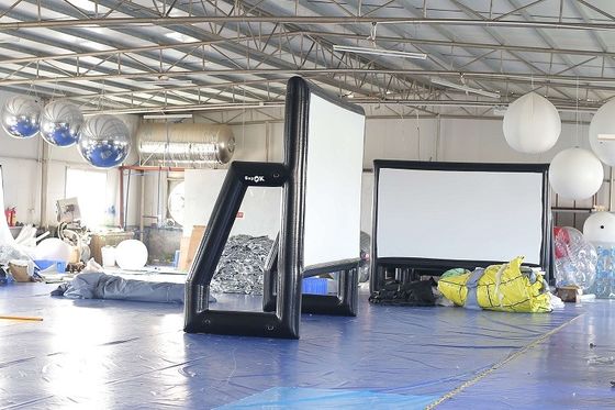 ระเบิดหน้าจอโปรเจ็กเตอร์กลางแจ้ง Airtight PVC Tarpaulin Inflatable Cinema Screen
