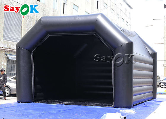 เต็นท์ปาร์ตี้กลางแจ้งที่กำหนดเองสีดำ 0.4 มม. PVC เต็นท์โดมพองสำหรับกิจกรรม
