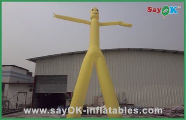 Inflatable Air Man Advertising 5m Yellow Inflatable Double Legs Sky / Air Dancer สำหรับขาย