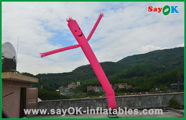 One Legged Air Dancer Holiday Decorations สีแดง / สีเหลือง Inflatable Tube Man Commercial Dancing Air Man