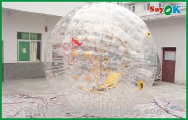 เกมส์เป่าลมยักษ์ PVC Bubble Human Sized Hamster Ball For Amusement Park 3.6x2.2m