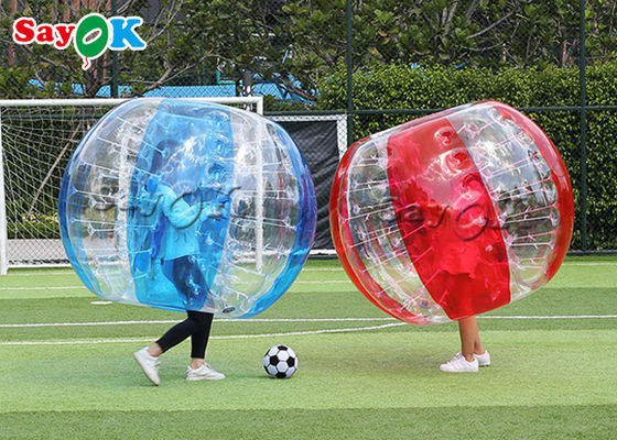 เกมเป่าลมฟุตบอล 1.8m PVC ลูกบอลกันชนเป่าลมสำหรับผู้ใหญ่เด็กกิจกรรมกลางแจ้ง